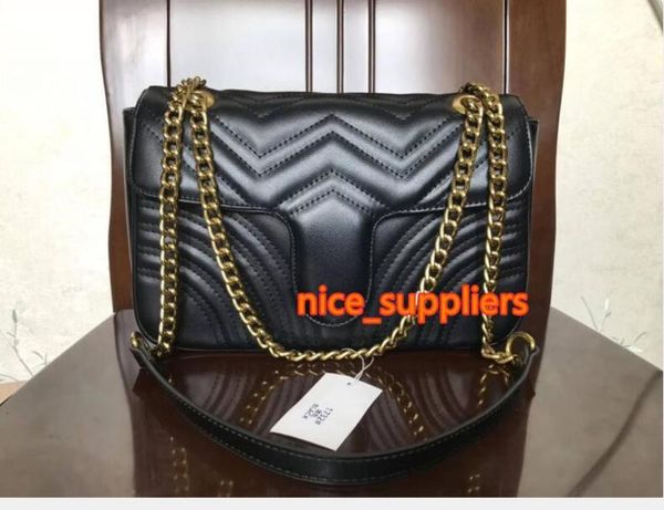 

marmont shoulder bags women gold chain cross body bag pu leather crossbody handbags purse female messenger tote bag n43016, Red;black