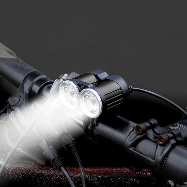 

true 2000lm 2*xm-l t6 led usb waterproof lamp bike bicycle headlight 4 switch modes low/middle/high/strobe 200m-300m lighting