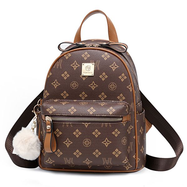 

2021 vintage young women backpack pu leather retro female bag schoolbags girl travel books rucksack shoulder bags