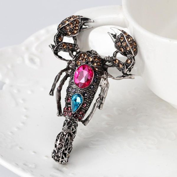 

Pins, Brooches Vintage Crystal Large Lobster Pins Charm Women Men Banquet Decoration Fashion Corsage Jewelry Gift Broche XZ518, Gray