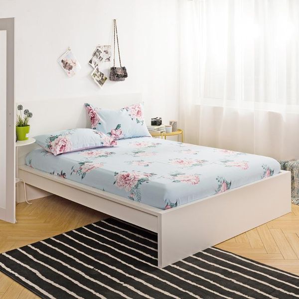 

sheets & sets printed fitted sheet for single double bed kids adults 100% cotton (no case) xf772-5