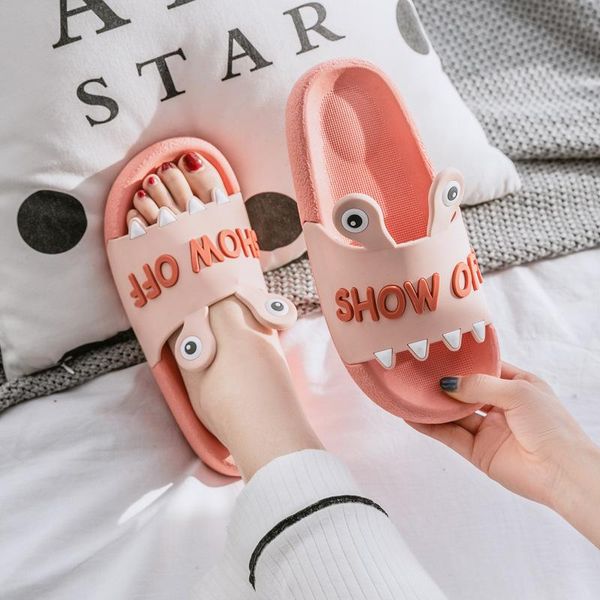 

slippers women cartoon ladies summer bathroom indoor sandals fashion home non-slip women's shoes, Black
