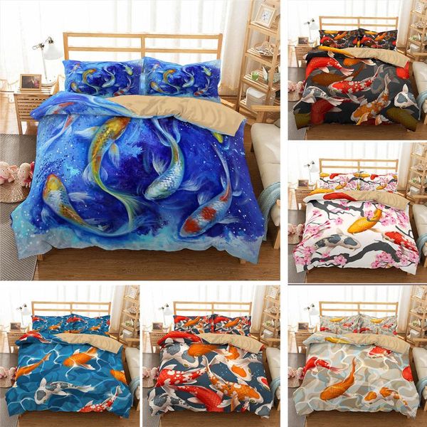 

bedding sets fashion marine dolphin pattern print 3d duvet cover+ pillowcase single twin  king bed set 6 style
