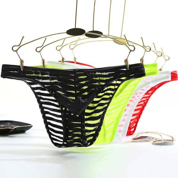 

tease location taille mesh transparent ice silk needless underwear gentlemen slips men, Black;white