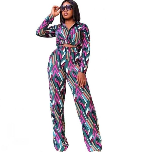 

ethnic clothing two piece matching set africa clothes african dashiki fashion grid suit blouse shirt and pant party for women outfits, Red