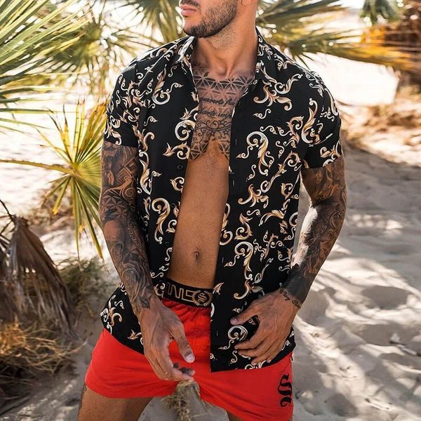 

great size luxury shirts retro baroque men gold court blouse vintage men's clothing current printed l704, White;black