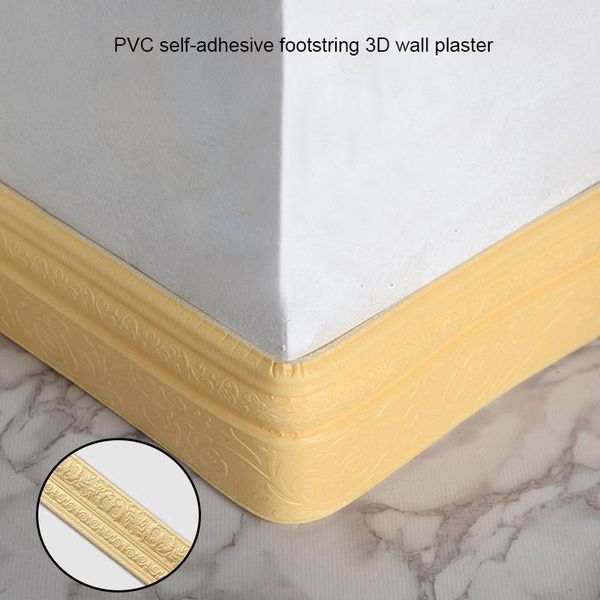

wall stickers 2.3m trim line skirting border 3d pattern sticker decoration self adhesive household decor