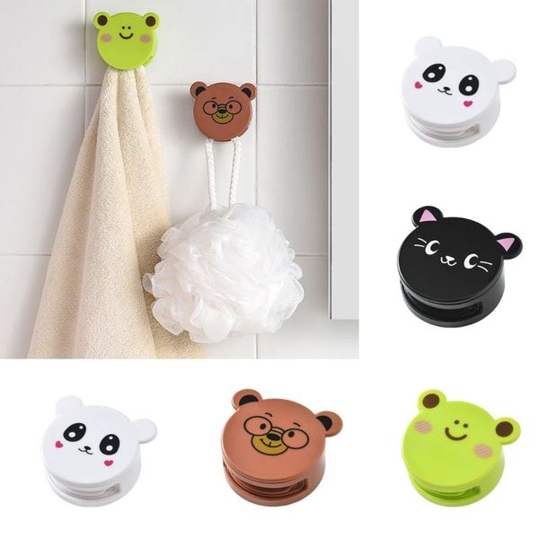 

hooks & rails cartoon punch-wall-mounted toilet strong adhesive towel clip wall storage hook