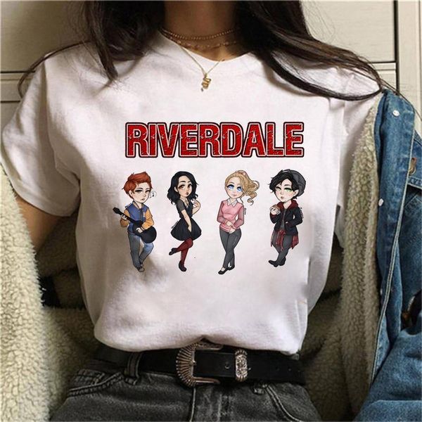 

riverdale southside t shirt women 90s kawaii south side serpents vintage t-shirt harajuku ullzang tshirt snake print tees, White