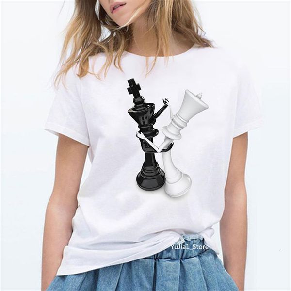 

novelty design dancing chess printfunny men t shirt streetwear lover friends birthday personalized punk, White;black