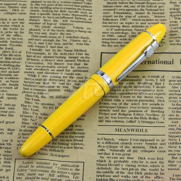 

deluxe steel jinhao 159 silver trim medium nib smooth fountain pen gift x3ue