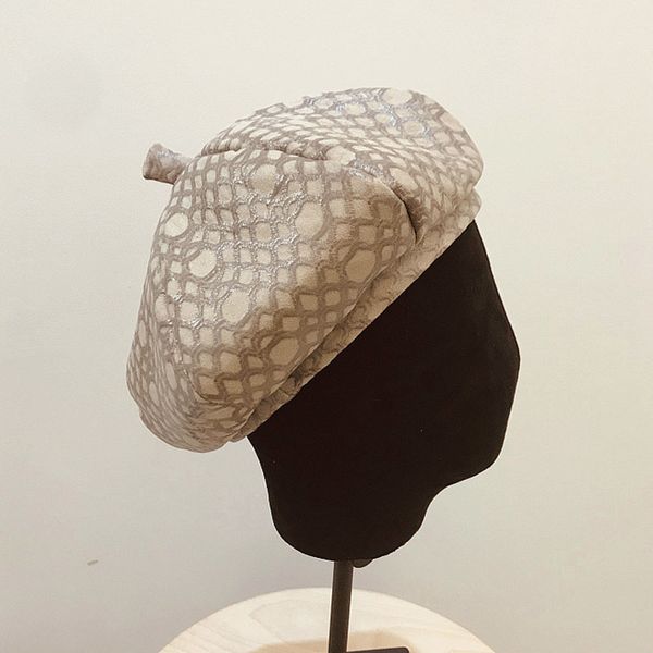 

2021 new femme quality snake pattern beret cotton blend women cap winter hat adjustable warm beanie u5g7, Blue;gray