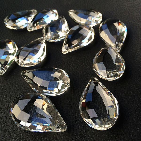 

30pcs 38mm k9 crystal clear chandelier curtain faceted pendant for glass strand orament/ wedding hanging decoration