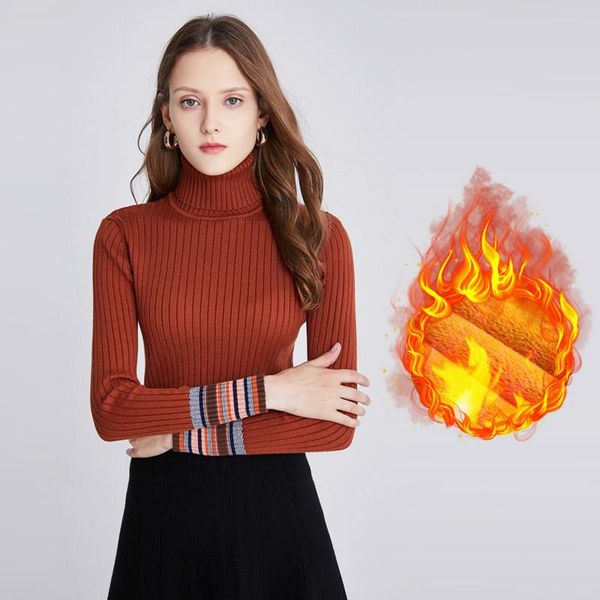 

women's sweaters european american autumn thick striped plus size long-sleeved base sweater fashion trend slim all-match pullover top, White;black