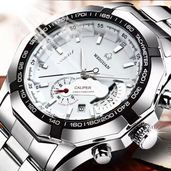 

2021 brand luxury mens watch 30m waterproof date clock male sports watches men quartz casual wrist watch relogio masculinog, Slivery;brown