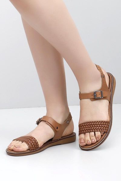 

sandals genuine leather tan antique women 's 35234, Black