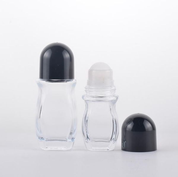 30ML 50ML Bottiglie di deodorante roll-on in vetro riutilizzabili 1Oz 1.69Oz Contenitore vuoto per bottiglia a sfera per deodorante naturale SN1945