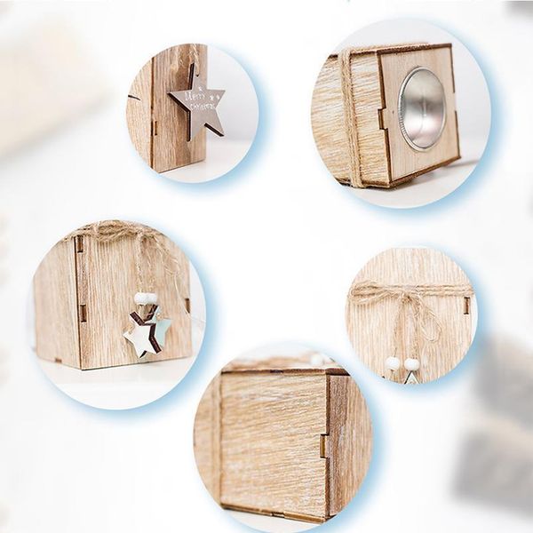 

christmas wood candlestick candle holder christmas diy decorative lanterns hanging star party home decoration gifts ha qylzis