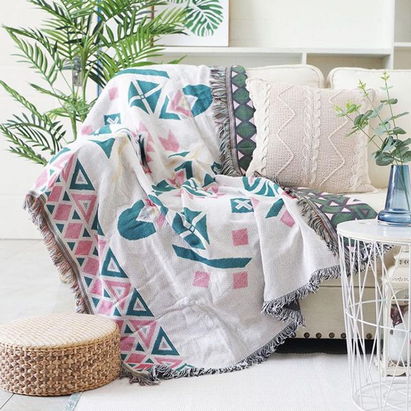 

blankets bohemian geometry tassel sofa cover polyester cotton home blanket washable towel retro thick throw bkankets fors kids
