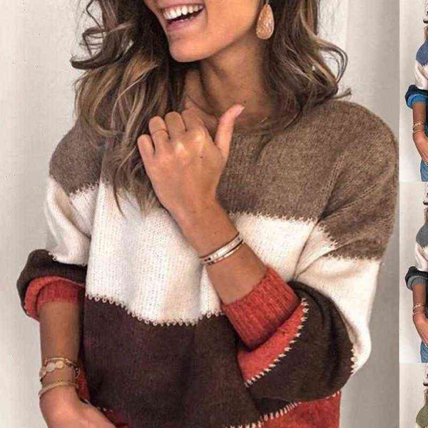 

women sweater striped autumn winter o neck long sleeve loose drop high quality, White;black