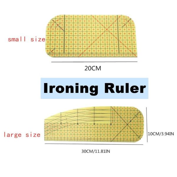 

1 piece ironing ruler stitching sewing tool patchwork tailor craft cloth cutting rulers patchwork ruler diy sewing tools, Black