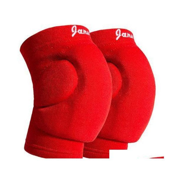 

janus men women elastic thickening kneepad football volleyball extreme sports knee pads brace support basketb jllvfp xmh_home, Black;gray