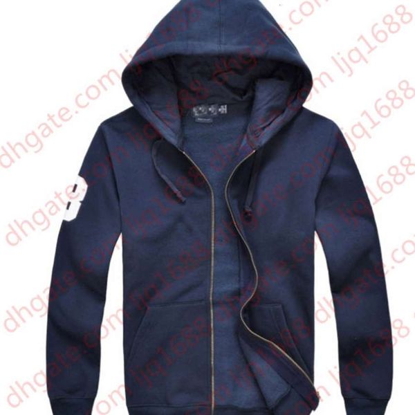 

wholesale brand men's polo hoodies and sweatshirts autumn winter big horse sport jacket men's hoodies 100% cotton, Black