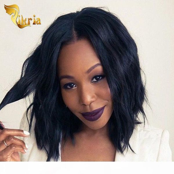 

big bob wave brazilian virgin hair lace front human hair wigs indian malaysian peruvian full lace human hair wigs, Black;brown
