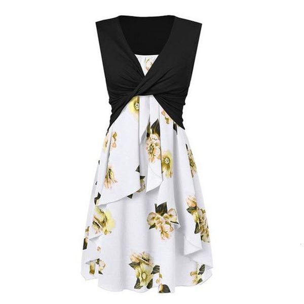 

luxury two women's sling new vest fashion print piece dress set large women women, White;black