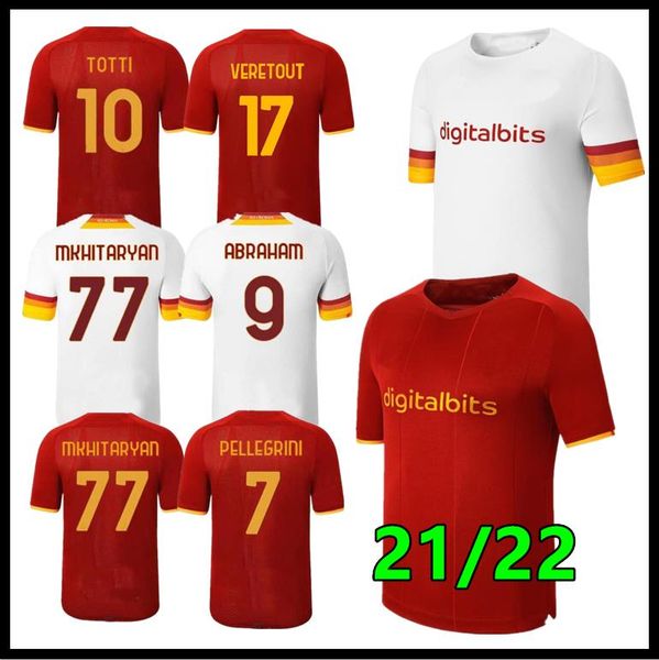 

abraham soccer jersey zaniolo roma veretout rome pellegrini kumbulla totti el shaarawy shomurodov 21 22 football shirt 2021 2022 men + kids, Black;yellow
