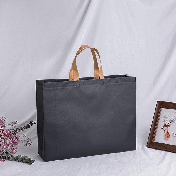 

storage bags 2 sizes reusable large capacity non-woven fabric bag shopping foldable travel handbag grocery ladies tote