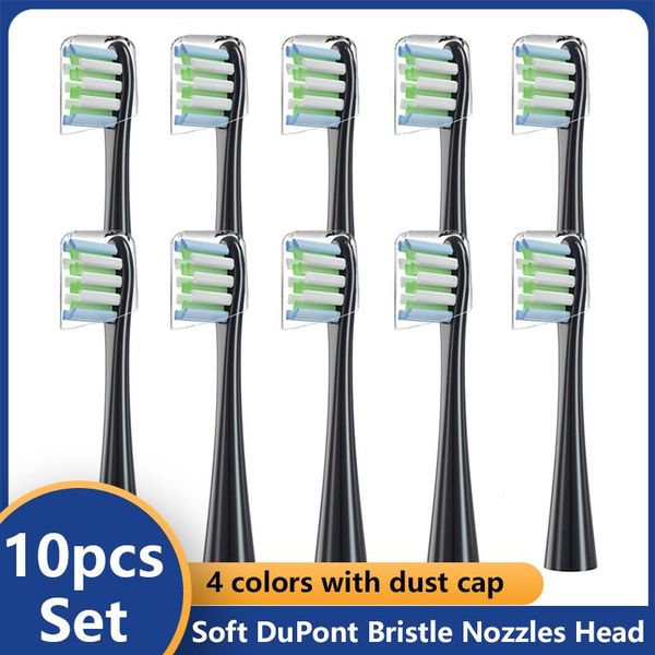 

smart electric toothbrush 10pcs replacement for oclean x/x pro/f1 heads protect soft dupont nozzles bristle