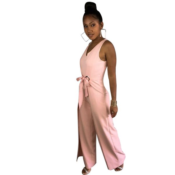 

womens solid color jumpsuit romper for women v-neck sleeveless jumpsuits for women casual jumpsuit with, White