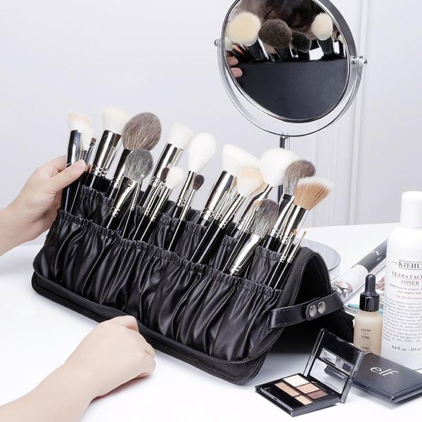 

multifunction travel cosmetic handbag neceser women makeup organizer folding portable cosmetic bag female toiletries storage bag