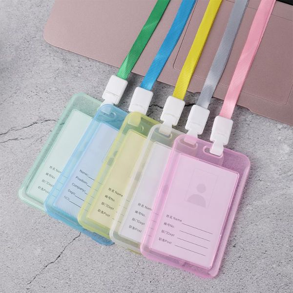 

card holders 1pc transparent bank bus holder cover storage women men kids id name cards protector double sided, Brown;gray