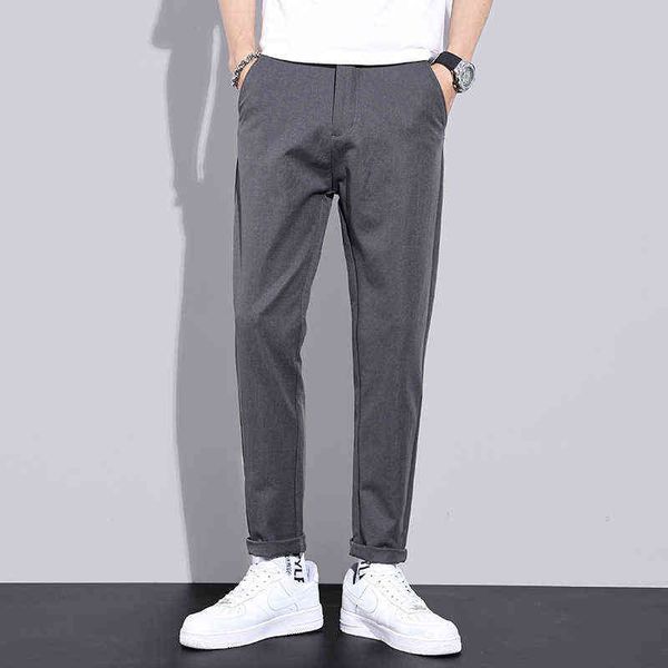 

men's jeans casual 2021 spring and summer youth casual pants men's korean version slim fit elastic waist, Blue