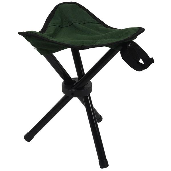 

camp furniture folding tripod stool outdoor portable camping seat lightweight fishing chair for hiking hunting bbq car green