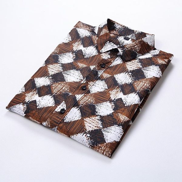 

men's casual shirts floral print men 2021 arrival fashion long-sleeved shirt oversize 5xl 6xl 7xl brand clothing, White;black