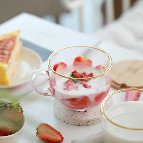 

wine glasses cute milk glass coffee cup dessert breakfast creative juice drink transparent afternoon tea copos de vidro drinkware 5
