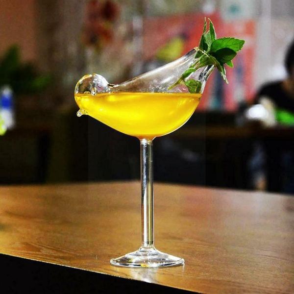 

wine glasses 200ml creative bird cocktail glass champagne transparent lead juice shed goblet cups party high drinking bar w8c4
