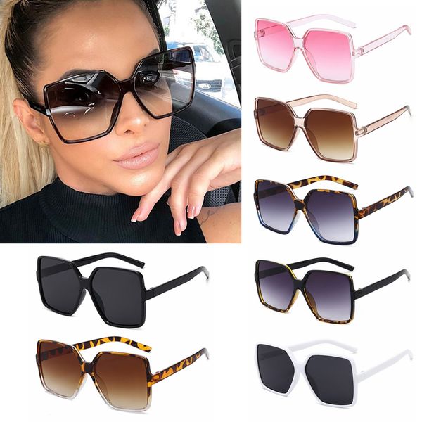 

new fashion oversized square sunglasses retro big frame flat sun glasses luxury shades uv400 protection eyeglasses, White;black