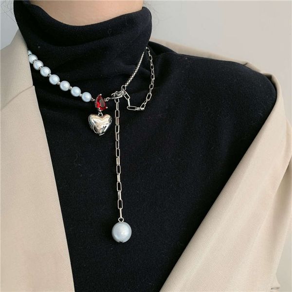

hbp fashion women's baroque pearl metal chain, Silver