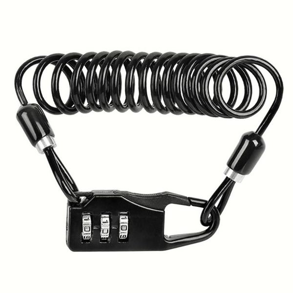 

bike locks bicycle lock password device anti-theft durable 3 number long spring wire motorcycle riding safety accessories