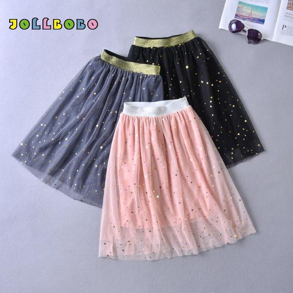 

skirts fashion kids girls princess stars sequins party dance ballet tutu summer glitter mesh tulle pleated skirt midi black pink
