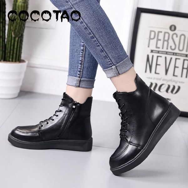 

boots 2021 autumn female students wild fashion cross strap slip single korean flat short thin, Black