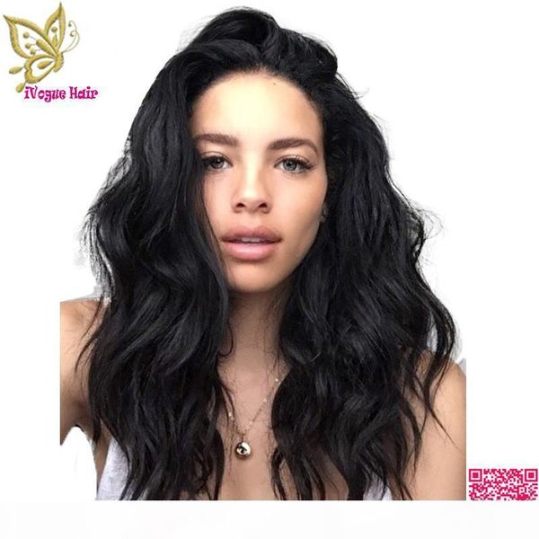 

natural wave full lace wig human hair brazilian virgin human hair lace front wigs glueless wavy lace wig with baby hair, Black;brown