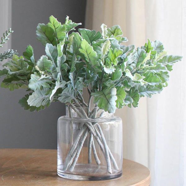 

decorative flowers & wreaths grade simulated green plants artificial plant flocked leaves model yinqiao leaf flower arrangement with woo