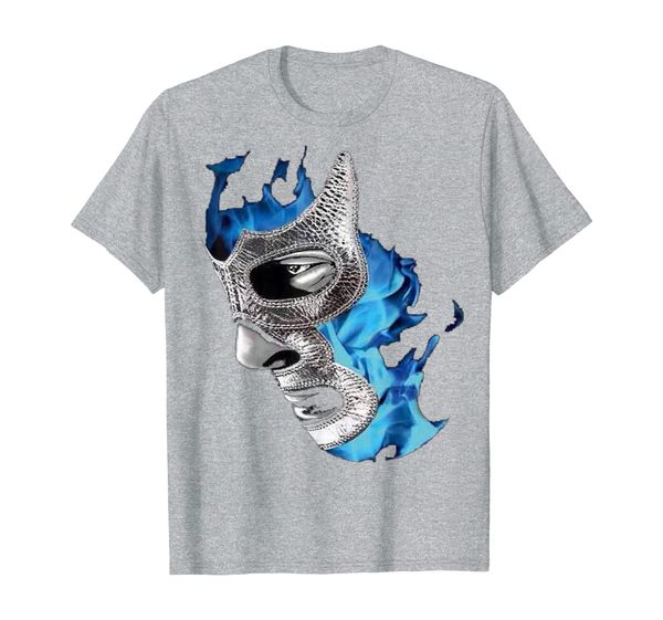 

feel-ink demon blue lucha libre mexican wrestler legend, White;black