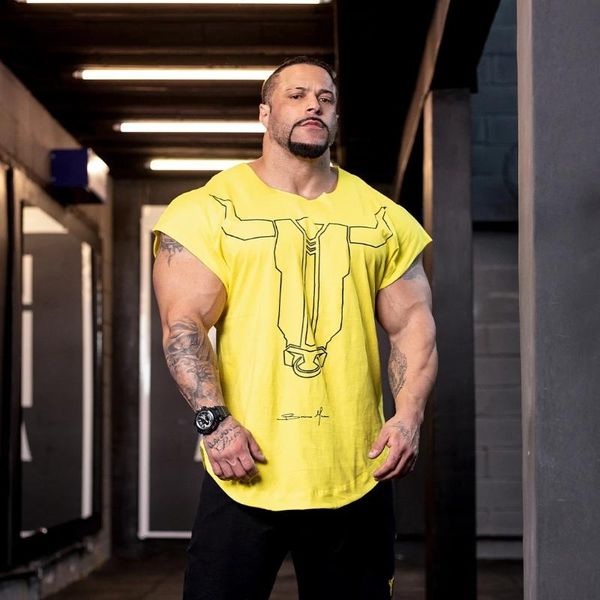 

men' tank bulking - batwing sleeve loose, casual shirt, streetwear, workout, fitness, White;black