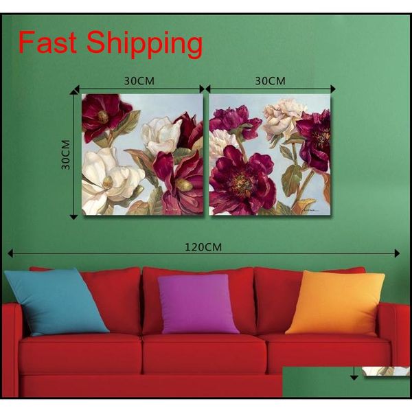 

dyc 10061 2pcs red flowers print art ready jlluvf dhsybaby